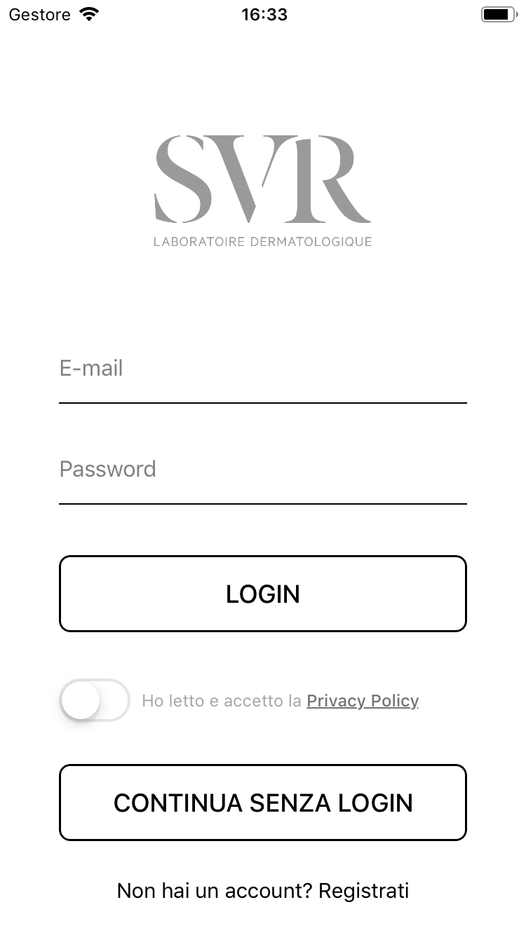 Screenshot App SVR Login