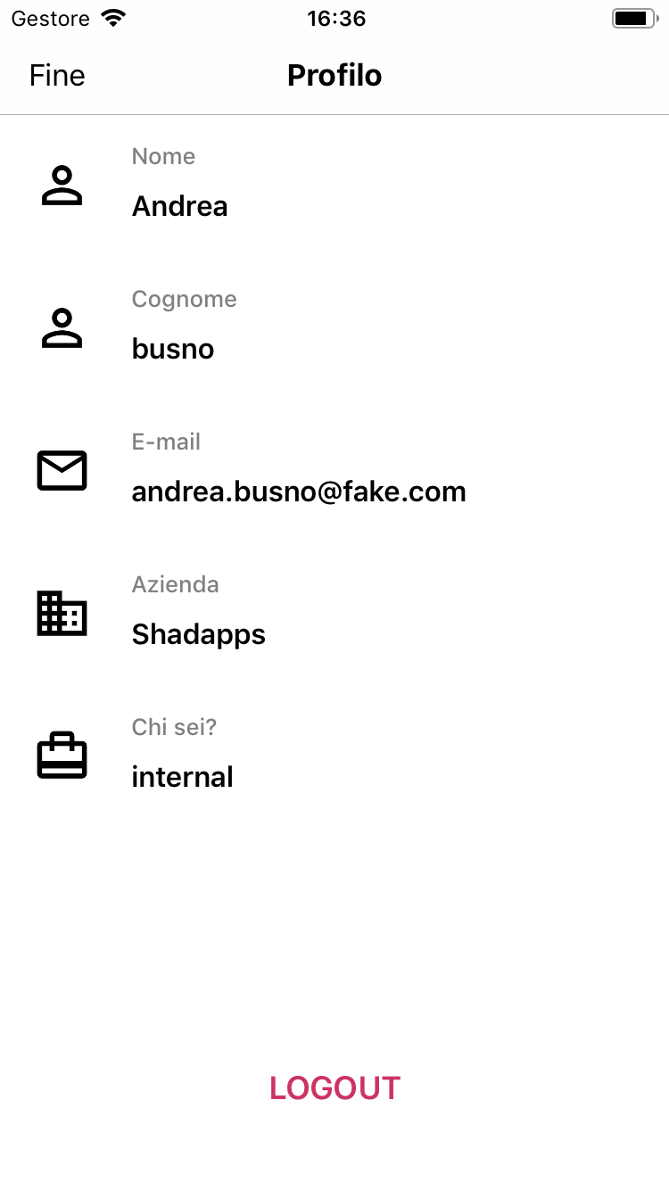 Screenshot App SVR Profilo