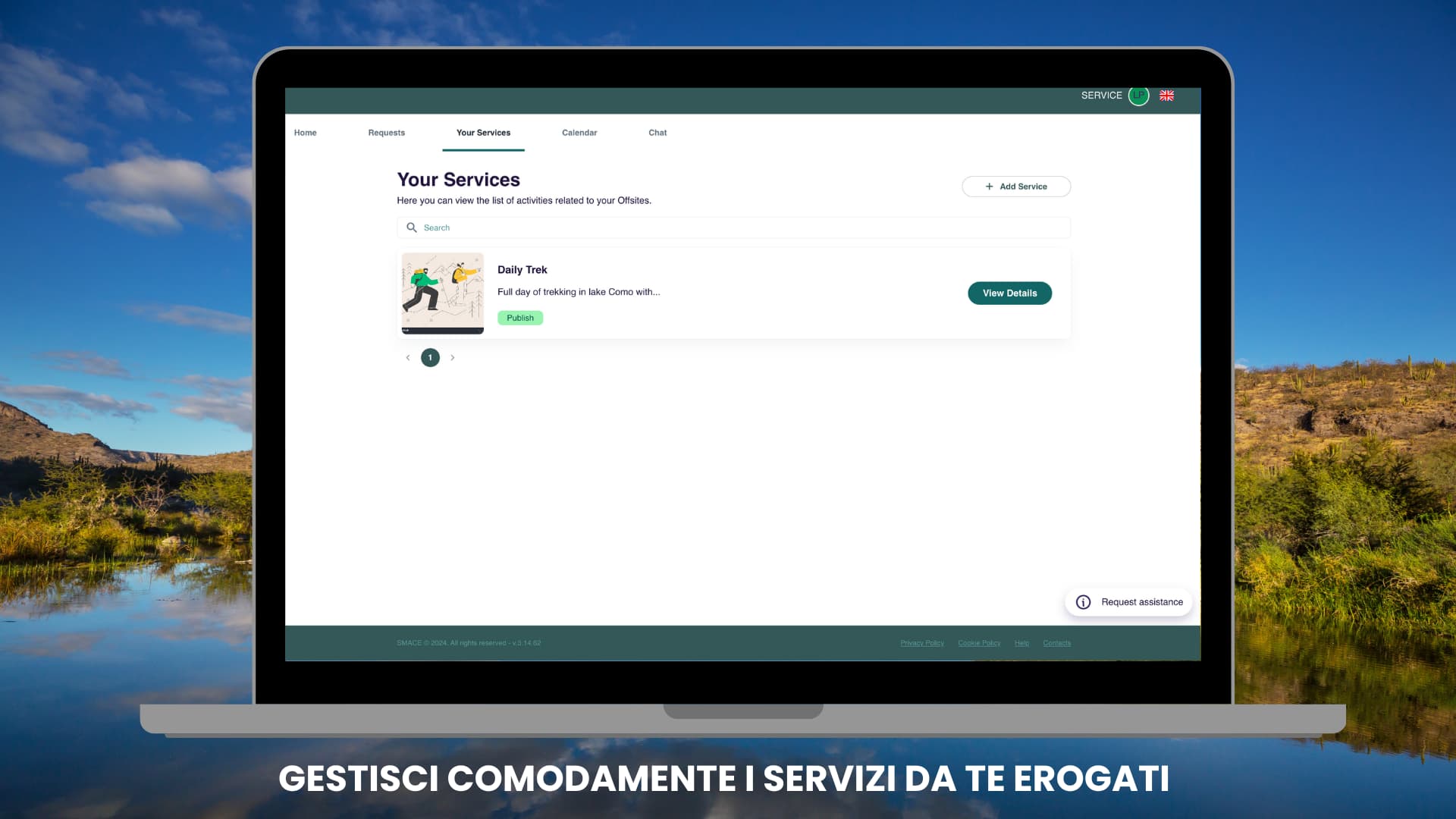Scheda dei servizi provider su SMACE