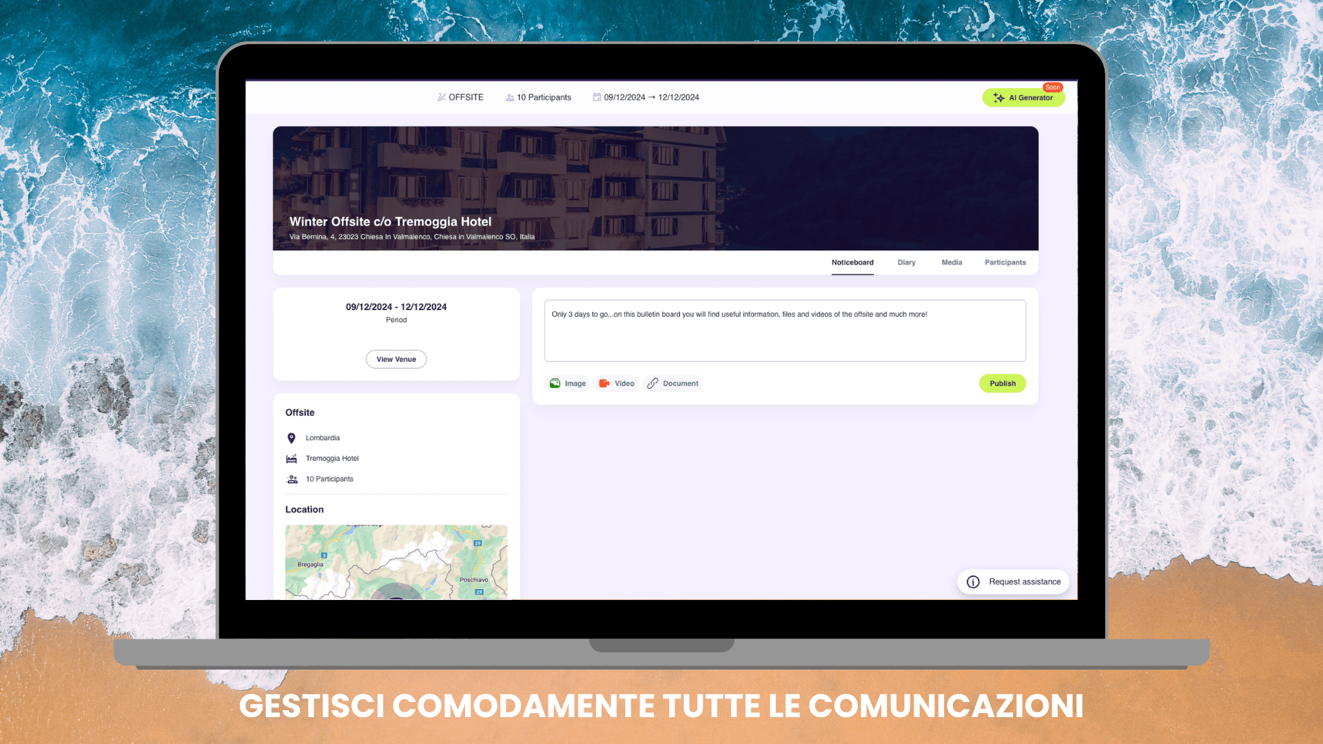 Bacheca Offsite su SMACE