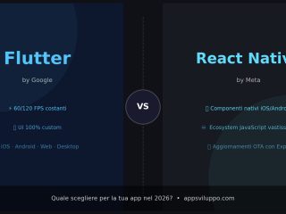 Flutter vs React Native nel 2026: quale scegliere per la tua app?
